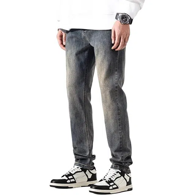 童先森 潮牌美式高街小众时尚舒适百搭长裤牛仔裤 男款