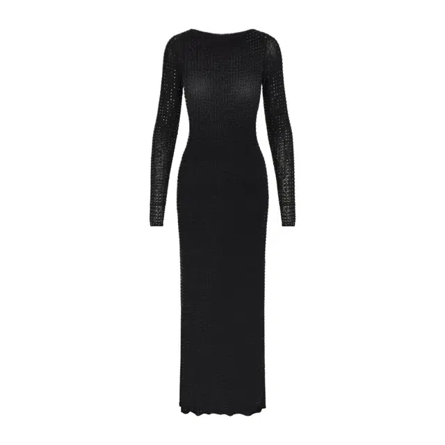 NAKED WARDROBE Crystal Open Back Gown