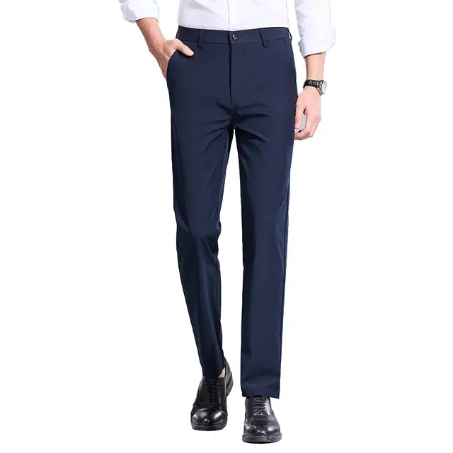 红豆 凉感防晒透气纯色轻商务直筒休闲裤 男款