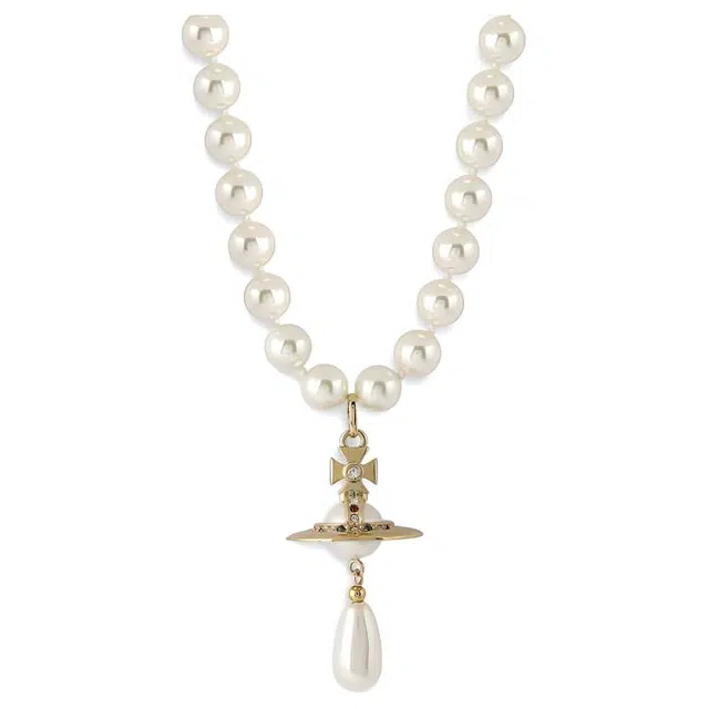 Vivienne Westwood One Row Pearl Drop Choker