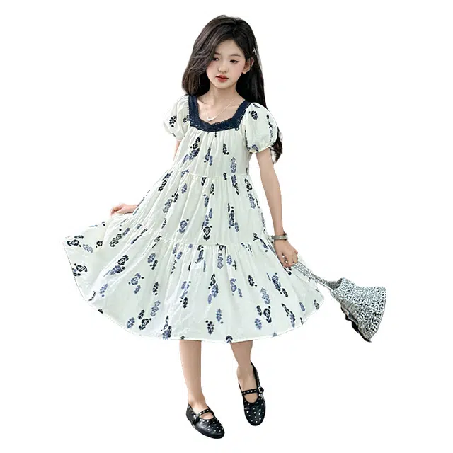 泰迪珍藏连衣裙 短袖轻盈透气休闲 杏色 青少年