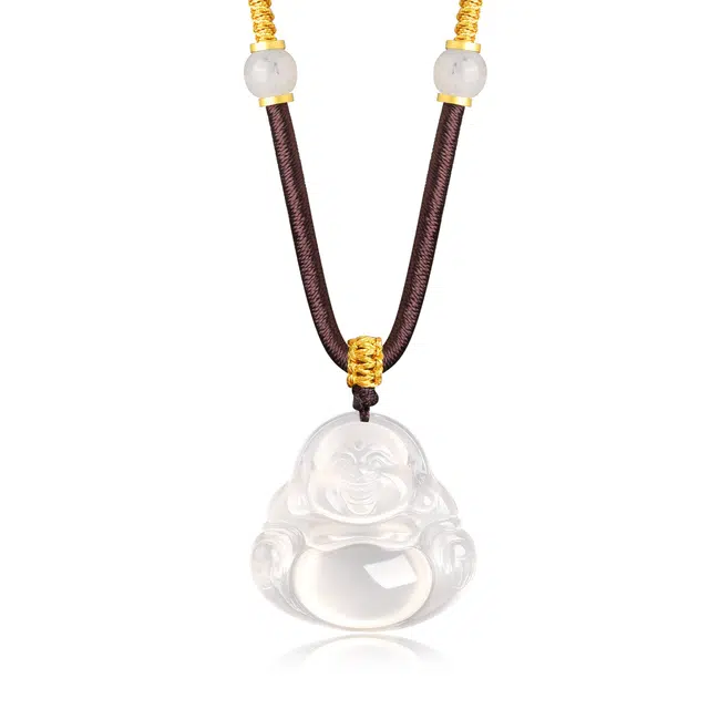 【柔美动人】 帝苏行 喜乐佛公吊坠 新中式国潮 吉祥如意平安顺遂 简约小众设计 玉髓 项链 女款