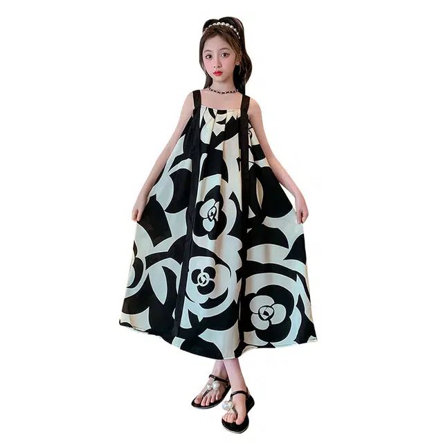 泰迪珍藏连衣裙 时尚百搭简约潮流无袖 图片色 儿童款