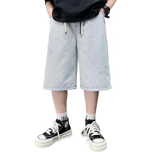 泰迪珍藏 男童冰丝运动裤夏季薄款大童儿童夏天五分中裤男孩夏装短裤 青少年