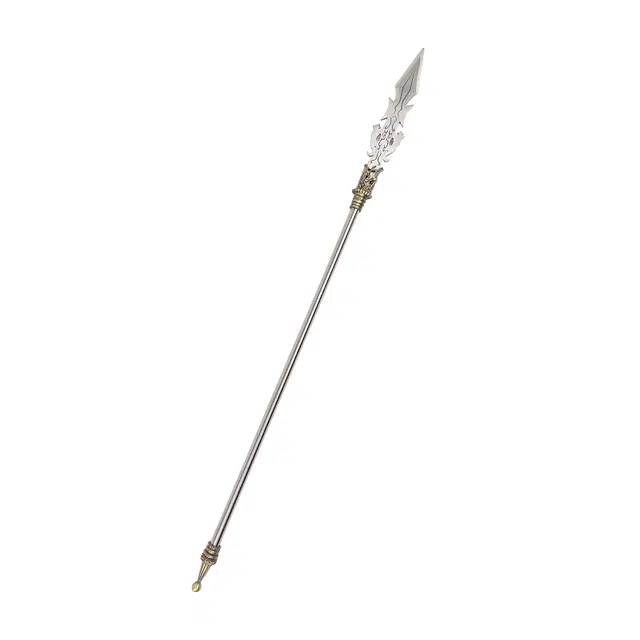 天字号 龙虎枪 微型冷兵器 不锈钢枪杆碳钢枪头 黄铜装具工艺品未开刃 成品模型