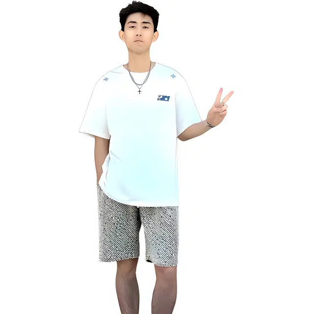 单爵 条纹外穿美式抽绳运动裤子高级感宽松五分裤休闲短裤 男女同款