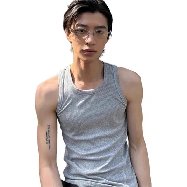 徐百货 美式健身打底透气弹力修身上衣无袖背心 男女同款