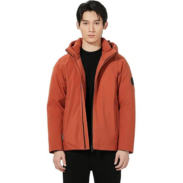 利郎 拒水简约百搭连帽羽绒服 男款