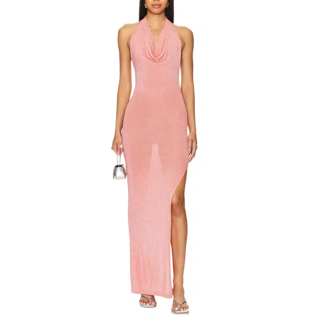 SUPERDOWN Eva Drape Front Gown