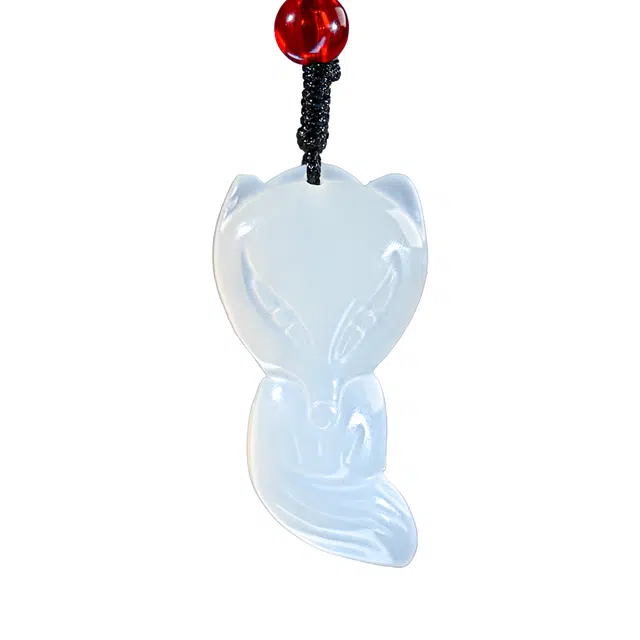 素于 【八方来财】国潮新中式简约吊坠温润时尚通勤高级百搭锁骨链诸事顺遂 礼盒#幸运配饰 玉髓 项链 男女同款情侣款