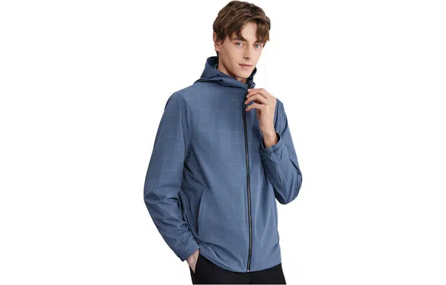 红豆 商务休闲连帽双面穿拉链夹克外套 男款