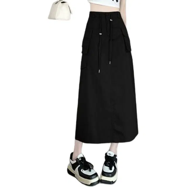 哒头下雨不愁 复古高腰舒适工装短裙 女款