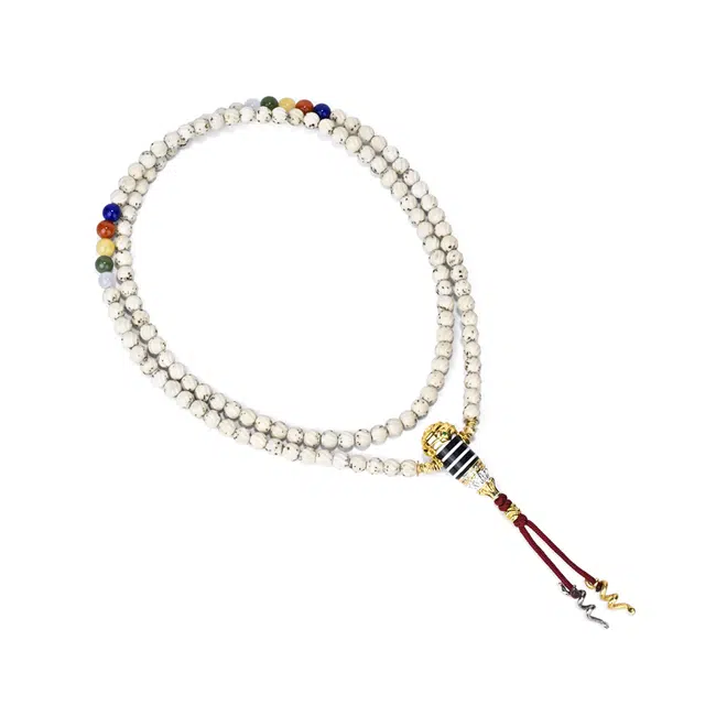 钰澜文玩 鲸落满配毛感料大留白旋珠#好运 星月菩提 项链 男女同款情侣款