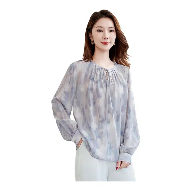 水墨佳人 桑蚕丝印花衬衫 女款