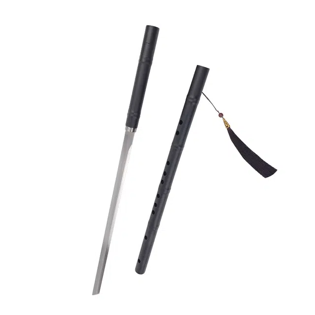 天字号 笛子棍刀 不锈钢烤漆高锰钢刀剑兵器未开刃 成品模型