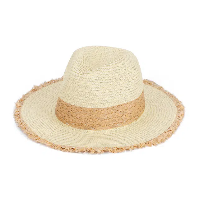 艾佳微 时尚遮阳沙滩帽 纸草 渔夫帽 男女同款情侣款