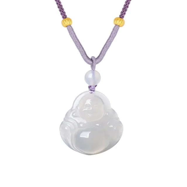 【精致优雅】 帝苏行 平安喜乐佛公 新中式国潮 吉祥如意平安顺遂 好运 简约小众设计 玉髓 项链 女款