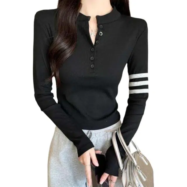 小卷要加油 百搭时尚气质简约优雅长袖针织衫 女款