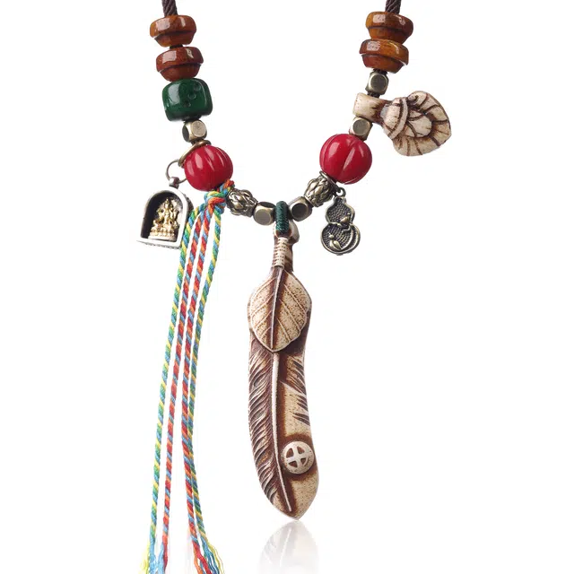 喃呢 藏式大鹏展翅永恒信念吉祥平安好运 新中式都市文玩国风 铜合金 项链 男女同款情侣款