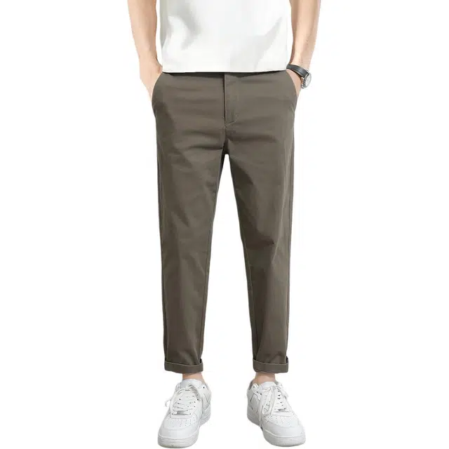 吉肯蒂 九分裤修身直筒商务西裤百搭薄款休闲裤 男款