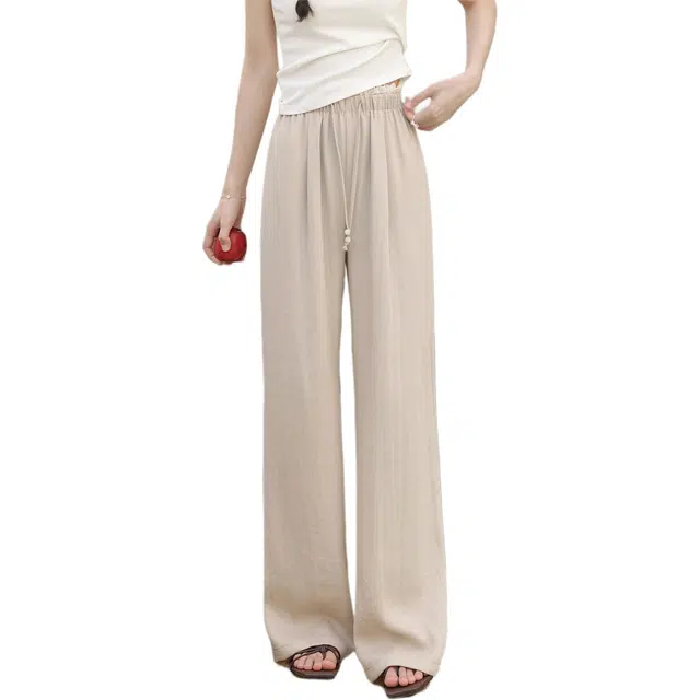 鹿向南 气质宽松百搭舒适长裤休闲裤 女款