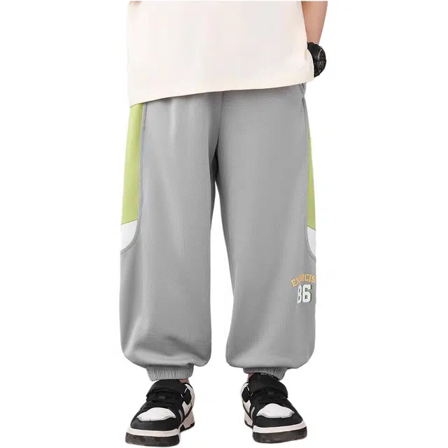 左西 舒适中腰薄款皮筋腰带休闲裤 儿童款