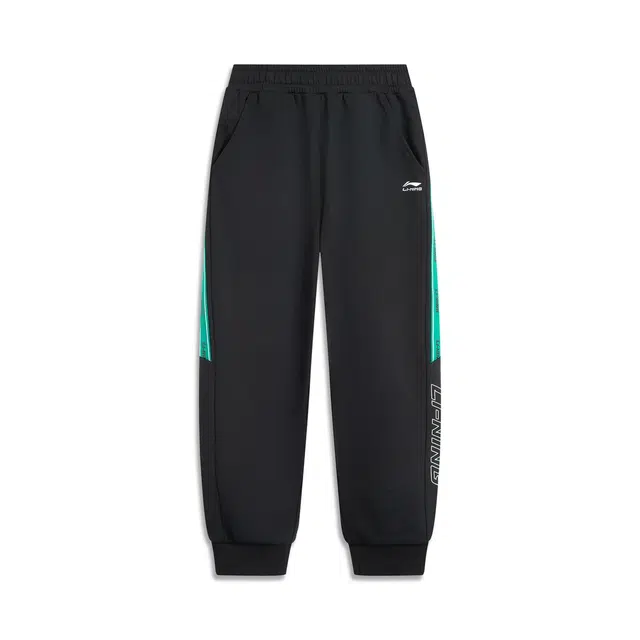 儿童款 李宁儿童针织运动裤 运动生活系列 时尚潮流系列 字母印花休闲宽松束脚