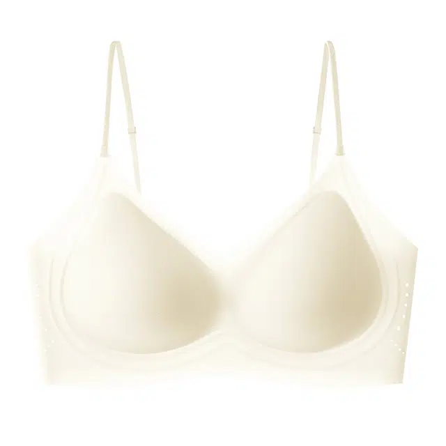 北极绒 粉底液无痕软支撑聚拢提拉收副乳轻薄透气一体式细肩带无钢圈美背文胸  女款