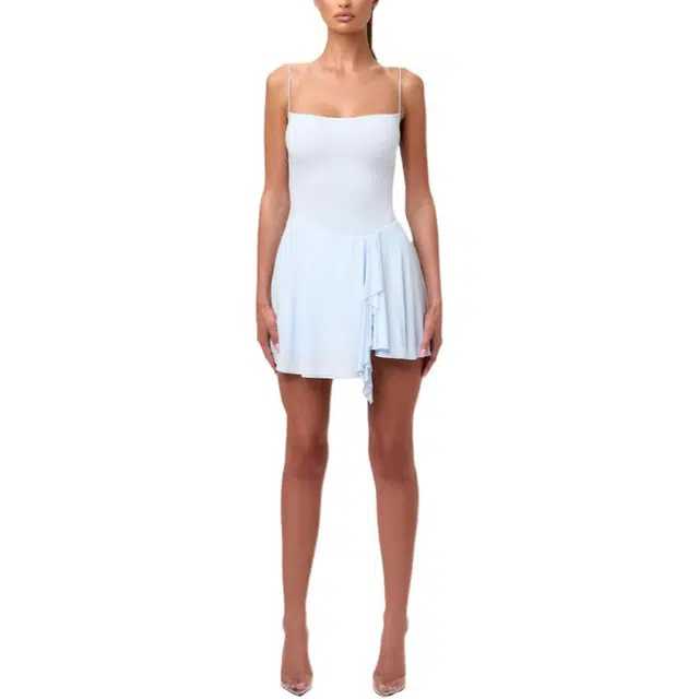 NAKED WARDROBE Ruffle Mini Skirt Naked