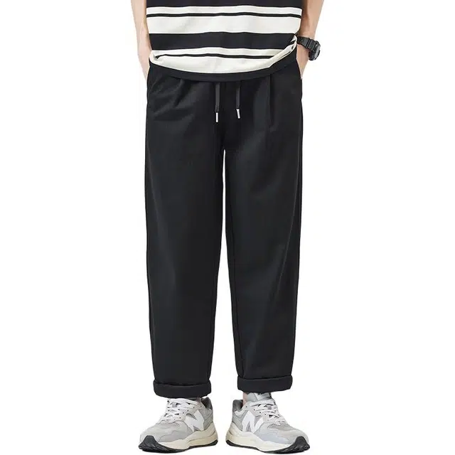 隐狼世家 美式潮流潮牌直筒宽松百搭裤子休闲裤 男款