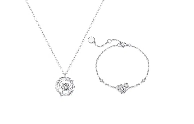 迎百宝 羽你相伴 三秒心动灵动简约高级感守护之心 清冷气质氛围感在逃公主时尚百搭 合金 项链 男女同款情侣款