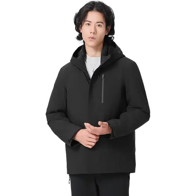 李生制造 绒子三合一防寒外套保暖拒水鸭绒羽绒服 男款