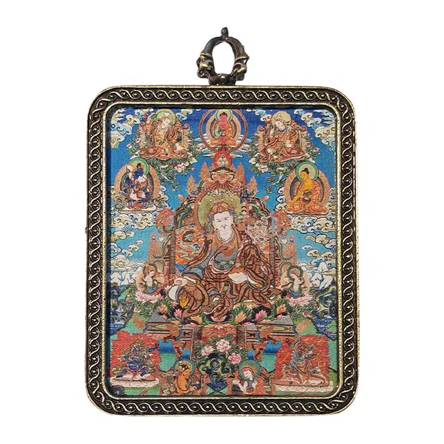 玉临门 国潮藏式唐卡热贡手绘 合金 项链 男女同款情侣款 适我愿兮