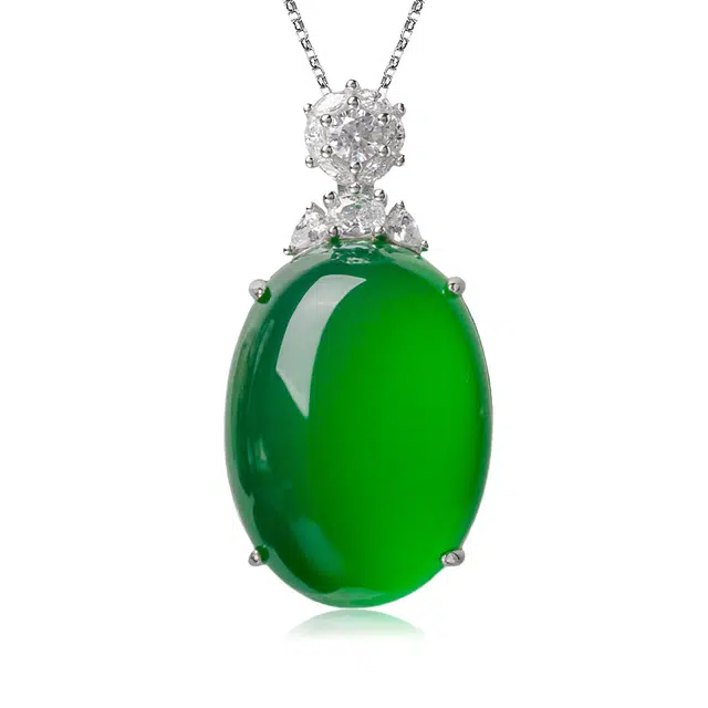 缘钰祥 原创设计高级感气质百搭新中式轻奢锁骨链 玉髓 项链 男女同款情侣款