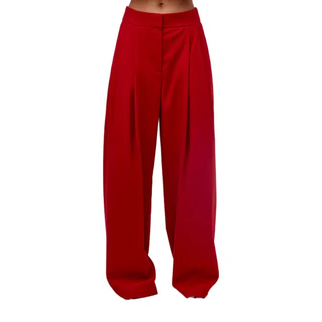 NAKED WARDROBE Suiting Pleated Wide-Leg Pant