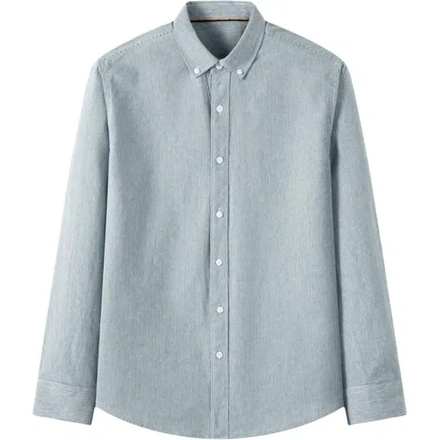 太子龍 日系牛津纺全棉格子长袖男大码绅士儒雅休闲内搭青年寸衫衬衫 男款