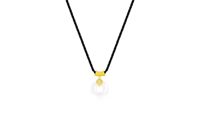 【999足银】 凤祥囍事 老凤祥 福运祥云福字平安新中式国潮复古风轻奢显气质优雅#好运 玉髓 项链 男女同款情侣款