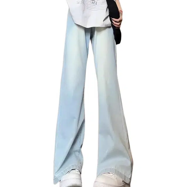 单爵 莱赛尔夏季薄款高个子加长裤子冰丝休闲直筒裤牛仔裤 男女同款