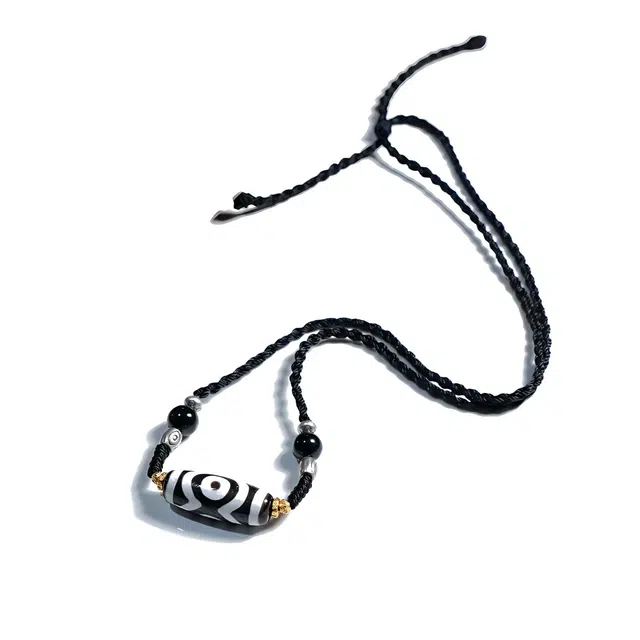 【福星高照交旺运】 玉临门 平安喜乐 藏饰 莲花三眼玛瑙珠珠项链 时尚轻奢复古民族风首饰#好运 玛瑙 玉石项链 男女同款情侣款