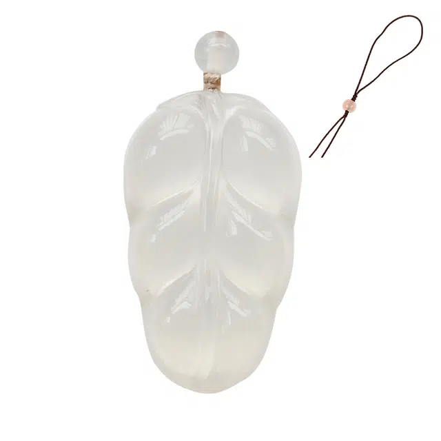 骊碧 马料新中式树叶高档浪漫有意义 玉髓 项链 男女同款情侣款