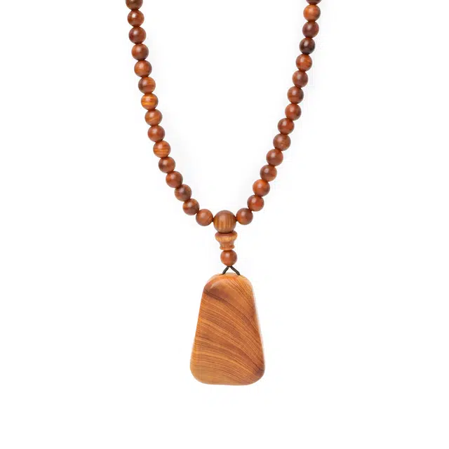 三檀小舍 太行陈化 招财转运好运无事牌平安 崖柏 项链 男女同款情侣款