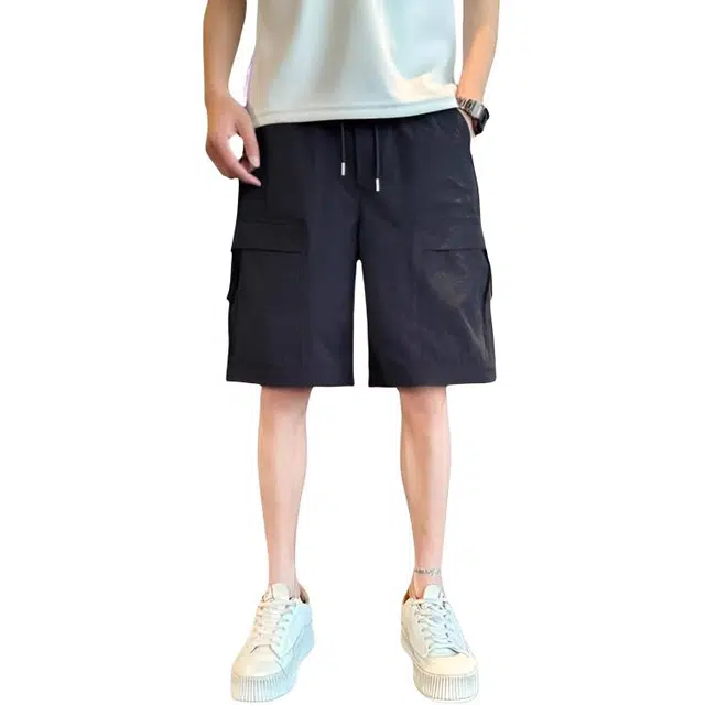 沐诚阳译 薄款宽松户外运动速干透气五分裤休闲短裤 男款