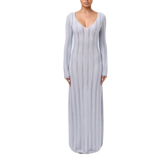 NAKED WARDROBE V-Neck Maxi Dress Knits