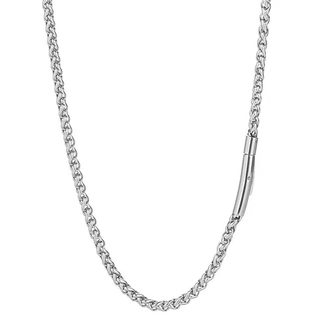 芊淑歆 潮牌简约高级感通勤纯银百搭 钛钢 项链 男款