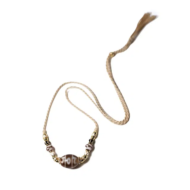 【发财的风吹不停】 玉临门 新藏式天珠风格民族风国风 福禄吉祥 时尚百搭 旺桃花#好运  玛瑙 项链 男女同款情侣款