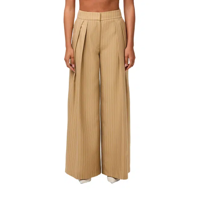 NAKED WARDROBE Pinstripe Suited Wide-Leg Pant
