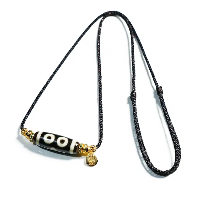 【财源滚滚都有路】 玉临门 时来运转 好运相伴 藏式 大鹏三眼玛瑙珠珠 复古民族风首饰招财进宝#好运 玛瑙 玉石项链 男女同款情侣款