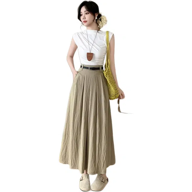 水中花 法式时尚百搭休闲长裙 女款