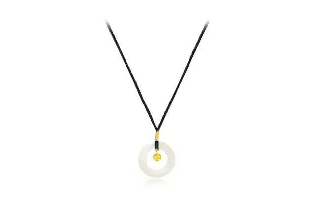 尚银福 铃铛转运平安扣 国潮新中式时尚优雅气质轻奢高级感 古典大气小众创意设计百搭编绳锁骨链 菩提根 项链 女款