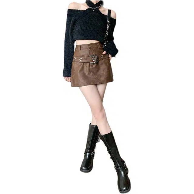 沐晓欣 时尚简约舒适百搭半身休闲短裙 女款